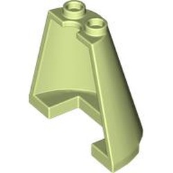 LEGO part 38317 Cone Half 2 x 4 x 3 in Spring Yellowish Green/ Yellowish Green