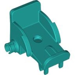 LEGO part 02135 Equipment Medical Wheelchair with Pins for Wheels [Minidoll] in Bright Bluish Green/ Dark Turquoise