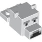 Animal Body Part, Bear Head 1 x 2 with Cube Polar Bear with Pixelated Face, Narrow Eyes Print