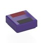 Tile 1 x 1 with Dark Red, Black Rectangle print