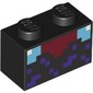 Brick 1 x 2 with Pixelated Enchantment Table print