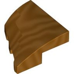 LEGO part 5093 Slope Curved 2 x 2 with Stud Notch Right in Gold Laquered/ Metallic Gold