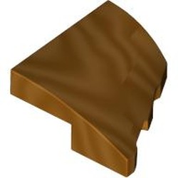LEGO part 5095 Slope Curved 2 x 2 with Stud Notch Left in Gold Laquered/ Metallic Gold