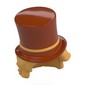 Top Hat with Ochre Yellow Hair Pattern