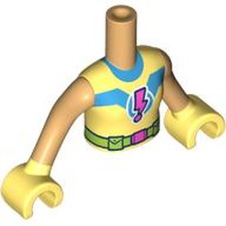 LEGO part 92456c06pr0016 Minidoll Torso Girl with Warm Tan Arms and Hands with print in Warm Tan
