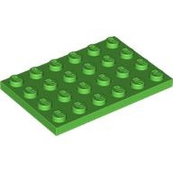 LEGO part 3032 Plate 4 x 6 in Bright Green