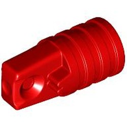 LEGO part 30552 Hinge Cylinder 1 x 2 Locking with 1 Finger and Axle Hole On Ends in Bright Red/ Red