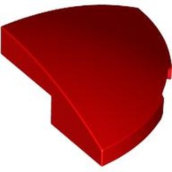 LEGO part 5852 Brick Round Corner, Curved 2 x 2 x 2/3 Quarter Circle in Bright Red/ Red