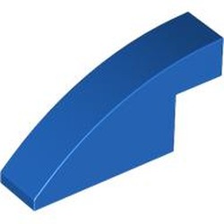 LEGO part 3573 Slope Curved 1 x 4 x 1 2/3 No Studs in Bright Blue/ Blue