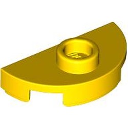 LEGO part 1745 Plate Round 1 x 2 Half Circle with Stud (Jumper) in Bright Yellow/ Yellow