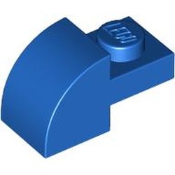 LEGO part 5841 Brick Curved 1 x 2 x 1 with Curved Top in Bright Blue/ Blue