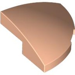 LEGO part 5852 Brick Round Corner, Curved 2 x 2 x 2/3 Quarter Circle in Light Nougat