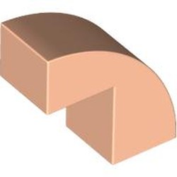 LEGO part 5907 Brick Curved 1 x 2 x 1 2/3 with 1 Cutout in Light Nougat
