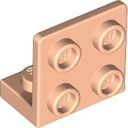 LEGO part 99207 Bracket 1 x 2 - 2 x 2 Inverted in Light Nougat