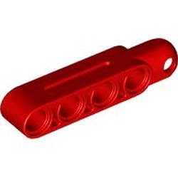 LEGO part 31794 Technic Steering Arm 5 x 1 with Towball Socket (Type2) in Bright Red/ Red