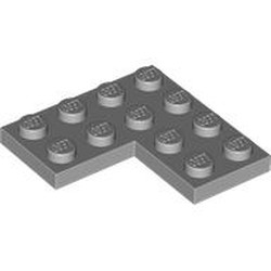 LEGO part 2639 Plate 4 x 4 Corner in Medium Stone Grey/ Light Bluish Gray