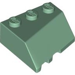LEGO part 48165 Wedge Sloped 45° 3 x 3 Right in Sand Green