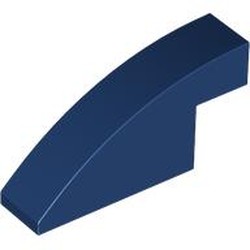 LEGO part 3573 Slope Curved 1 x 4 x 1 2/3 No Studs in Earth Blue/ Dark Blue