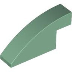 LEGO part 3573 Slope Curved 1 x 4 x 1 2/3 No Studs in Sand Green