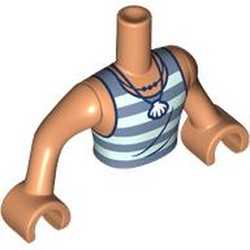 LEGO part 92815c07pr0002 Minidoll Torso Man with Nougat Arms and Hands with print in Nougat