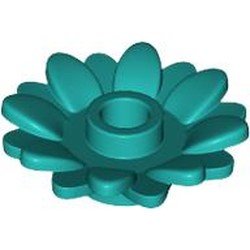 LEGO part 6901 Plant, Sunflower 2 x 2 with 16 Petals in Bright Bluish Green/ Dark Turquoise