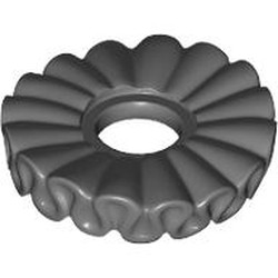 LEGO part 99251 Minifig Neckwear Ruff in Dark Stone Grey / Dark Bluish Gray