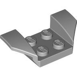 LEGO part 41854 Mudguard 2 x 4 with 2 x 2 Studs and Flared Wings in Medium Stone Grey/ Light Bluish Gray