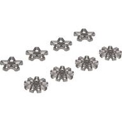LEGO part 1042049 Wheel Covers 5 Spoke and 10 Spoke in Silver Metallic/ Flat Silver