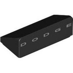 LEGO part 85984pr0053 Slope 30° 1 x 2 x 2/3 with Silver 'DODGE' print in Black