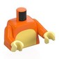 Torso, Bright Light Yellow Chest, Dark Orange Back, Tail print, Orange Arms, Bright Light Yellow Hands