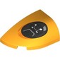 Slope Curved 3 x 2 Beveled with Stud Notch Left with Black Headlight print