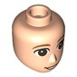 Minidoll Head Male Dark Orange Eyebrows, Dark Brown Eyes, Open Mouth