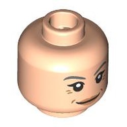 LEGO part 28621pr9572 Minifig Head with print in Light Nougat