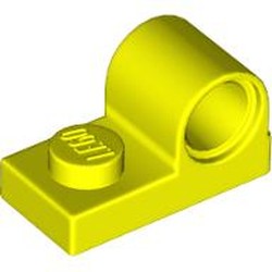 LEGO part 11458 Plate Special 1 x 2 with Pin Hole on Top in Vibrant Yellow