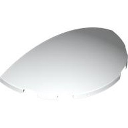 LEGO part 6957 Brick Round 3 x 6 Half Circle in White