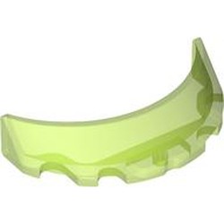 LEGO part 35299 Windscreen 3 x 6 x 1 Curved with Rectangular Stud Holder in Bottom in Transparent Bright Green/ Trans-Bright Green
