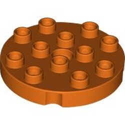 LEGO part 98222 Duplo Plate Round 4 x 4 in Reddish Orange