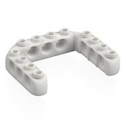 LEGO part 7469 BRICK 5X6, W/ 4.85 HOLE, CUTOUT in White