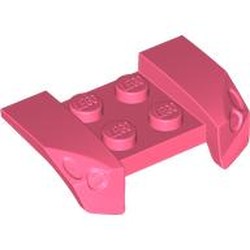 LEGO part 44674 Mudguard 2 x 4 with Molded Headlights in Vibrant Coral/ Coral