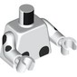 Torso, Black Dalmatian Spots, Tail on Back print, White Arms and Hands