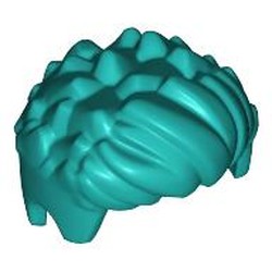 LEGO part 2631 Hair, Short Pointy, Wavy in Front in Bright Bluish Green/ Dark Turquoise