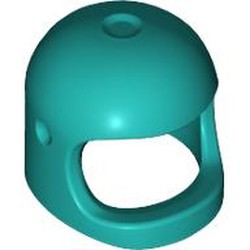 LEGO part 50665 Helmet Classic, New Mold 2019 in Bright Bluish Green/ Dark Turquoise