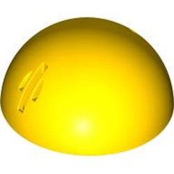 LEGO part 7343 Technic Panel Dome 5 x 5 with Axle Holes in Bright Yellow/ Yellow