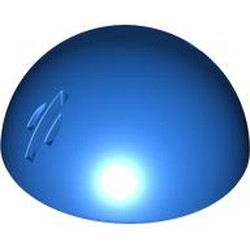 LEGO part 7343 Technic Panel Dome 5 x 5 with Axle Holes in Bright Blue/ Blue