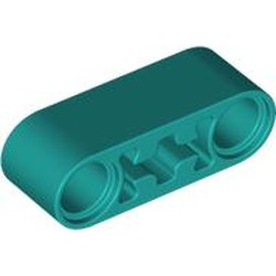 LEGO part 7229 Technic Beam 1 x 3 Thick with Center Axle Hole in Bright Bluish Green/ Dark Turquoise