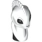 Minifig Head Special, Long Neck, Frill, Kaminoan, Black Eyes, Neck print