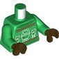 Torso, Ugly Christmas Sweater, GONK Droid, BD-72 print, Red Bows print, Green Arms, Dark Brown Hands