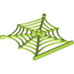 LEGO part 90981 Insect Accessory, Spider Web, Hanging in Bright Yellowish Green/ Lime