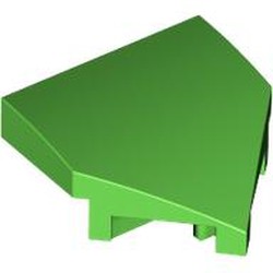 LEGO part 66956 Slope Curved 2 x 2 with Stud Notches in Bright Green
