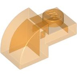 LEGO part 5841 Brick Curved 1 x 2 x 1 with Curved Top in Transparent Bright Orange/ Trans-Orange